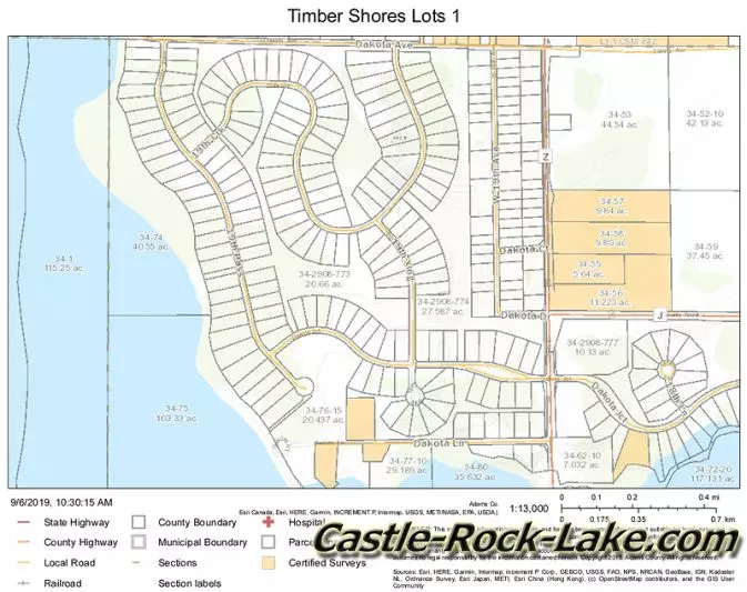 Timber Shores Plat Map